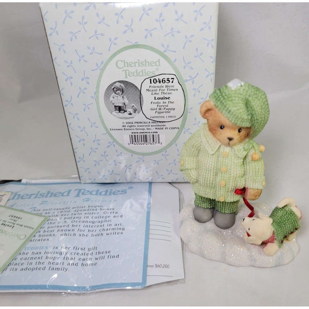 Cherished Teddies Louise "Friends Were Meant For Times Like These" Figurine Box